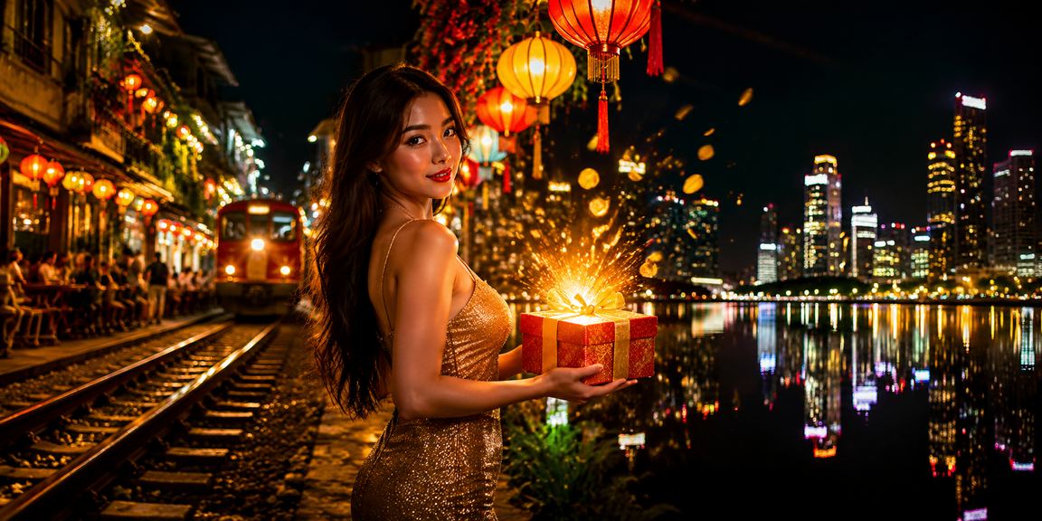 Người chơi tại chợ đêm Hà Nội đang xem kết quả vòng quay slots Jackpot trên màn hình điện thoại sáng lên