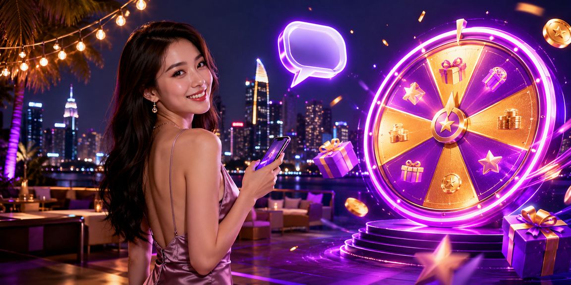 Bàn Roulette neon sôi động tại TP.HCM trong không khí sòng bài đêm
